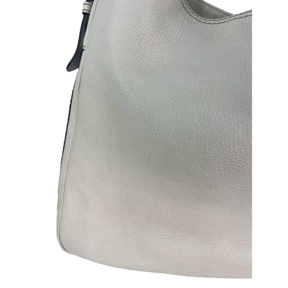 Gucci Vintage Web Leather Heritage Hobo Bag White Shoulder Bag - Picture 6 of 16